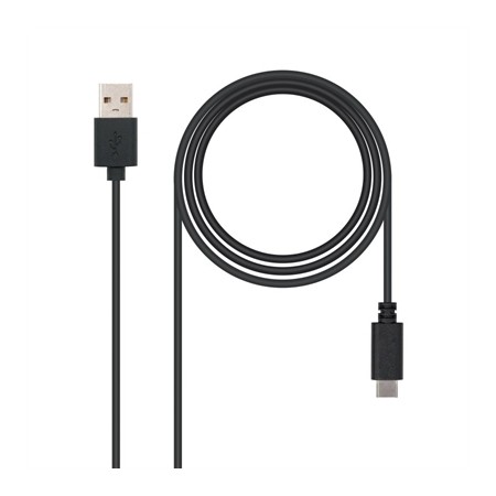 Cable usb tipo c a usb tipo a nanocable 0.5m -  macho - macho -  negro