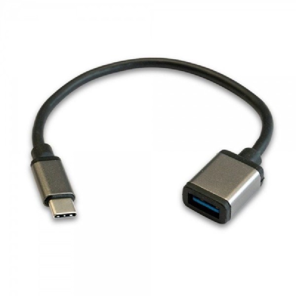 Cable USB 2.0 Tipo-C 3GO C136/ USB Tipo-C Macho - USB Hembra/ 20cm/ Negro