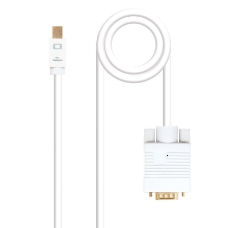 Cable nanocable conversor mini dp a vga mini dp - m -  vga - m blanco 3.0 m