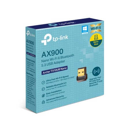 Adaptador wifi usb tp - link archer tx10ub nano ax900