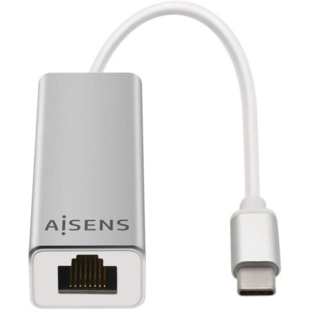 Adaptador USB Tipo-C - RJ45 Aisens A109-0341/ 1000Mbps/ USB Tipo-C Macho - RJ45 Hembra