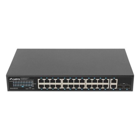 Switch lanberg 24 puertos 1gb poe - 2x sfp 2x gbit ethernet 360w rack 19 pulgadas