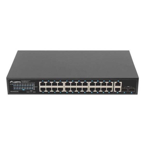 Switch lanberg 24 puertos 1gb poe - 2x sfp 2x gbit ethernet 360w rack 19 pulgadas