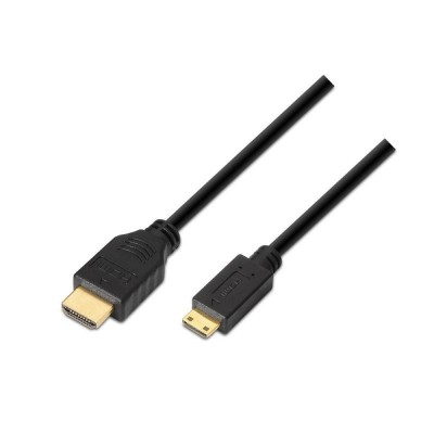 Cable HDMI 1.4 Aisens A119-0093/ HDMI Macho - HDMI Macho/ 1m/ Negro