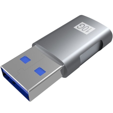 Adaptador USB 3.2 GEN2 Aisens A108-0655/ USB Tipo-C Hembra - USB Macho