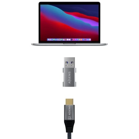 Adaptador USB 3.2 GEN2 Aisens A108-0655/ USB Tipo-C Hembra - USB Macho