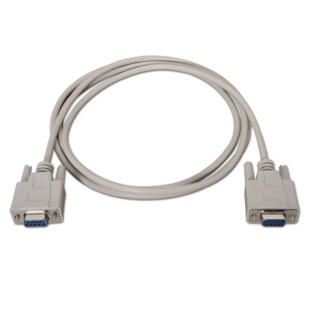 Cable Serie RS232 Aisens A112-0066/ DB9 Hembra - DB9 Hembra/ Hasta 0.15W/ 1.6Mbps/ 1.8m/ Beige