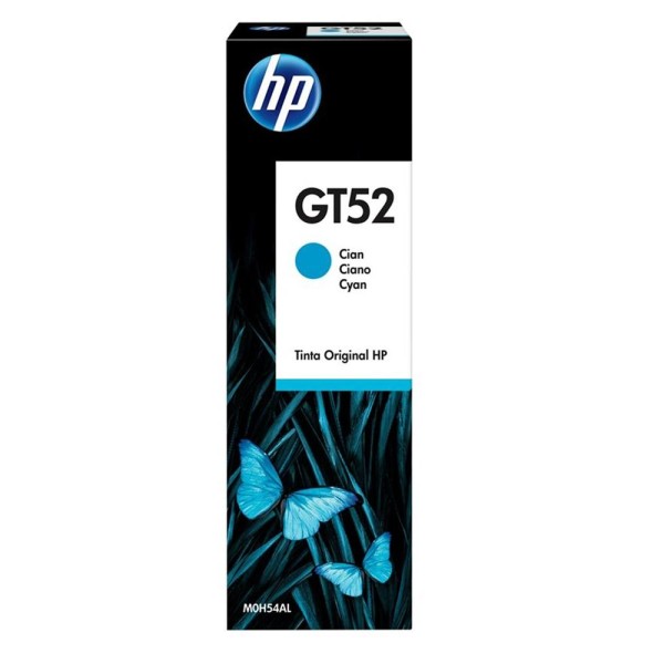 Botella hp tinta gt52 cian