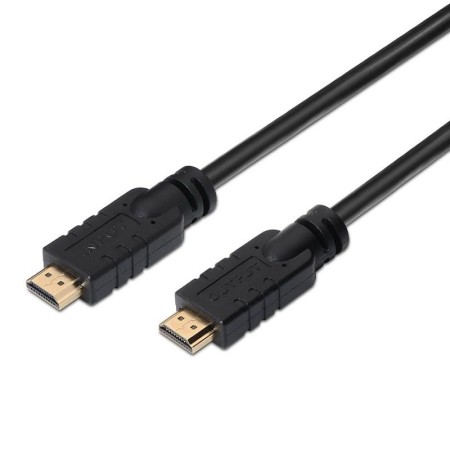 Cable HDMI 1.4 Aisens A119-0104/ HDMI Macho - HDMI Macho/ Hasta 10W/ 720Mbps/ 20m/ Negro