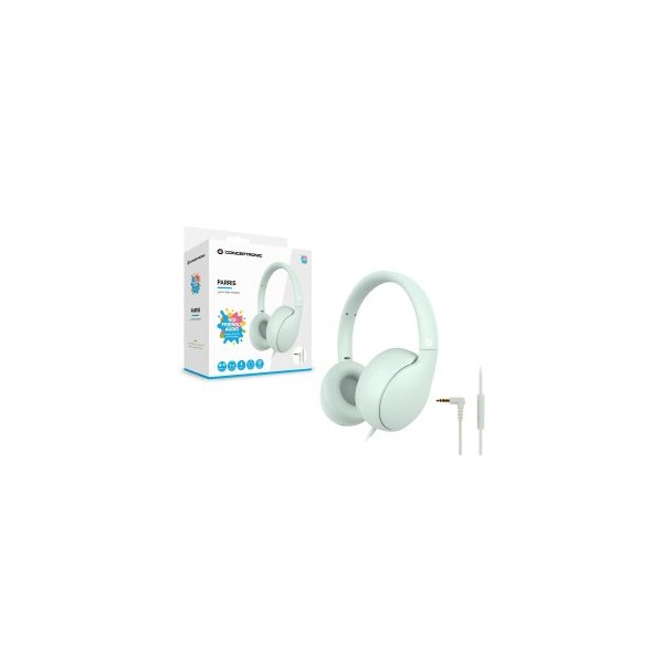 Auricular infantil conceptronic parris04gt jack 3.5mm verde