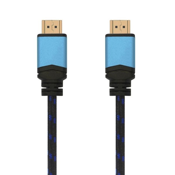 Cable HDMI 2.0 4K Aisens A120-0359/ HDMI Macho - HDMI Macho/ Hasta 10W/ 2250Mbps/ 5m/ Negro y Azul