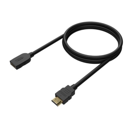 Cable Alargador HDMI Aisens A120-0546/ HDMI Macho - HDMI Hembra/ Hasta 10W/ 2250Mbps/ 3m/ Negro