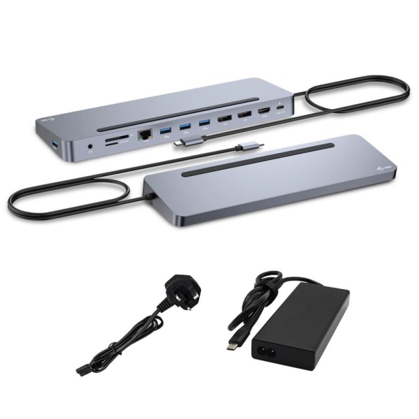 Docking station i - tec usb tipo c 12 en 1  cargador 100w
