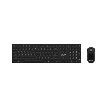 Teclado  raton msi forge k210w combo inalambrico negro