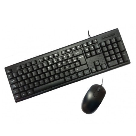 Kit teclado  raton pc case usb negro pcc - ktr - 001