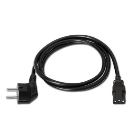 Cable Alimentación Aisens A132-0168/ CEE(7-7) Macho - C13 Hembra/ Hasta 1500W/ 3m/ Negro