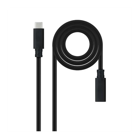 Cable nanocable usb - c 3.2 gen2x2 100w c - m - h 1.5m alargador