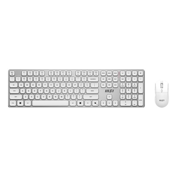 Teclado  raton msi forge k210 w combo inalambrico blanco