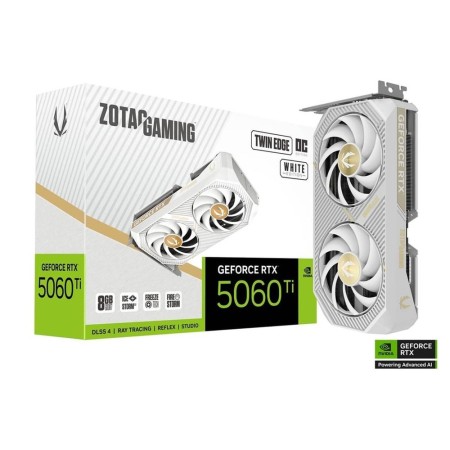 Tarjeta grafica zotac gaming rtx 5060 ti twin edge oc white edition 8gb gddr7 -  3x dp -  1x hdmi pci express 5.0