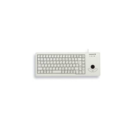Teclado cherry xs trackball raton integrado compacto usb blanco
