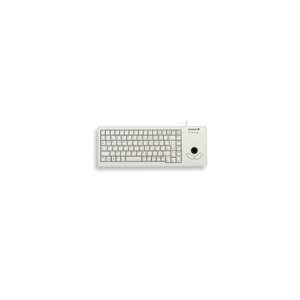 Teclado cherry xs trackball raton integrado compacto usb blanco