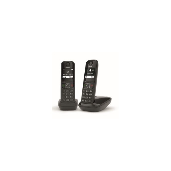 Telefono inalambrico gigaset as690 duo negro