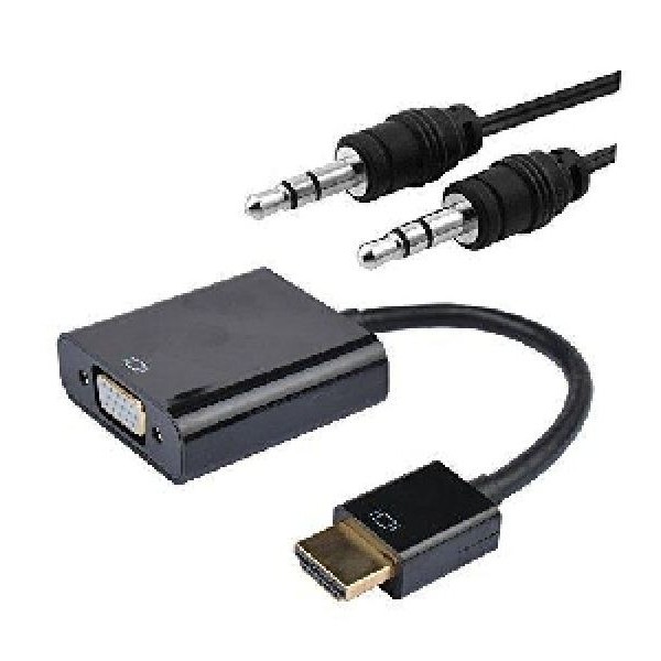 Conversor nanocable hdmi a vga 0.15cm negro