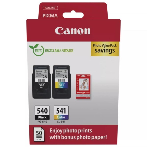 Cartucho tinta canon pg 540  cl 541  papel fotografico