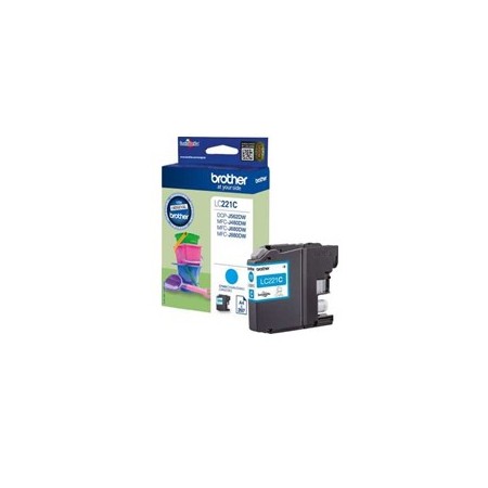 Cartucho tinta brother lc221c cian 260 paginas dcpj562dw -  mfcj480dw -  mfcj680dw