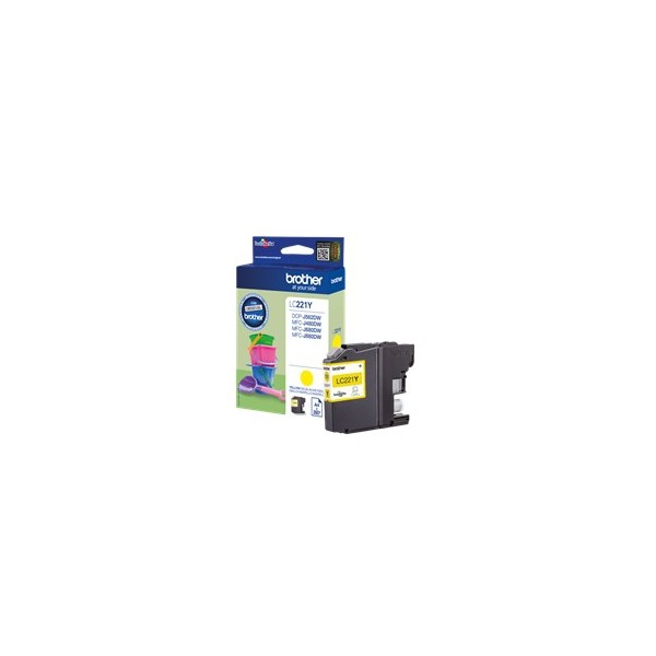 Cartucho tinta brother lc221y amarillo 260 paginas dcpj562dw -  mfcj480dw -  mfcj680dw