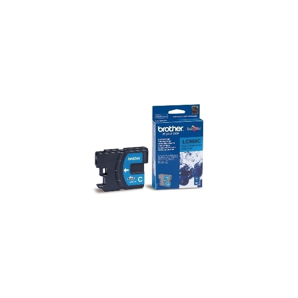 Cartucho tinta brother lc980c cian 260 paginas dcp - 165c -  dcp - 195c -  dcp - 375cw -  mfc - 250c -  mfc - 255cw