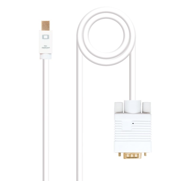 Cable nanocable conversor mini dp a vga mini dp - m -  vga - m blanco 3.0 m