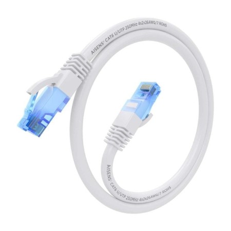 Cable de Red RJ45 AWG26 CCA UTP Aisens A135-0816 Cat.6/ 30cm/ Blanco