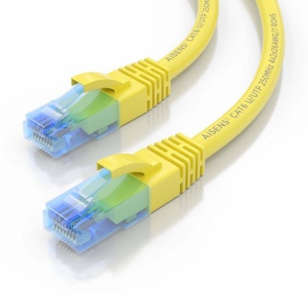 Cable de Red RJ45 AWG26 CCA UTP Aisens A135-0830 Cat.6/ 30cm/ Amarillo