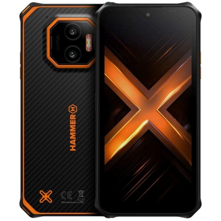 Telefono movil smartphone rugerizado hammer energy x2 5g - 6gb -  128gb -  6 pulgadas -  negro - naranja