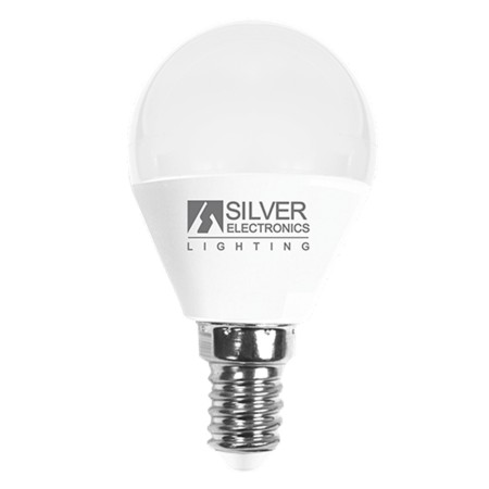 Bombilla led decorativa silver electronis esferica 5w50w -  e14 -  5000k -  620 lm -  luz blanca -  a