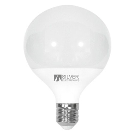 Bombilla led decorativa silver electronics globo 12w90w -  e27 -  3000k -  1155 lm -  luz calida -  a