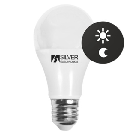 Bombilla led sensor silver electronics estandar 10w70w -  e27 -  3000k -  810 lm -  140º -  luz calida -  a