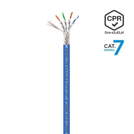 Bobina de Cable RJ45 SFTP AWG23 LSZH CPR Dca Aisens A146-0666 Cat.7/ 500m/ Azul