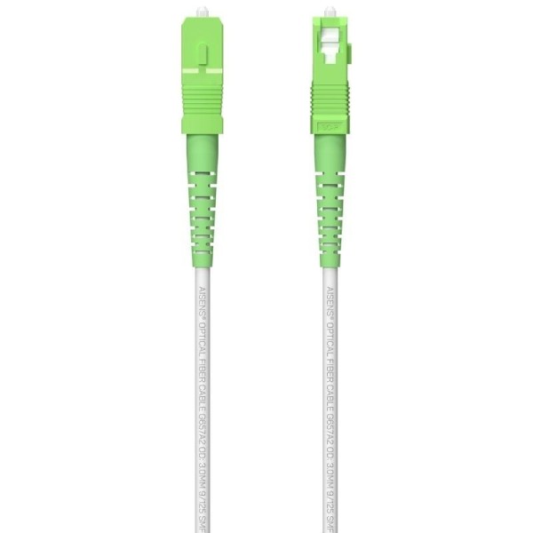 Cable de Fibra Óptica G657A2 3.0 9/125 SMF Aisens A152-0616/ LSZH/ 80m/ Blanco