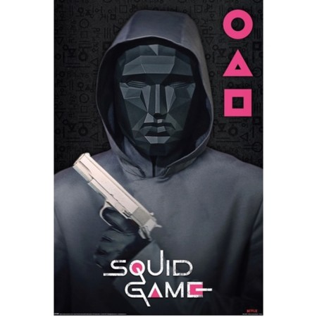 Poster el juego del calamar supervisor & jefe del juego del calamar