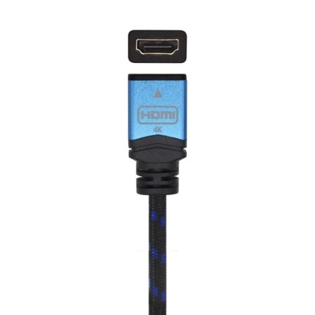 Cable Alargador HDMI Aisens A120-0452/ HDMI Macho - HDMI Hembra/ 1m/ Negro/ Azul