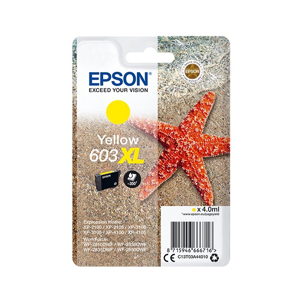 Cartucho tinta epson c13t03a44010 singlepack amarillo 603xl estrella de mar