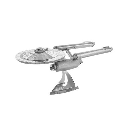MAQUETA 3D METAL FASCINATIONS STAR TREK USS ENTERPRISE NCC-1701 MONTAJE SIN PEGAMENTO NI SOLDADURA