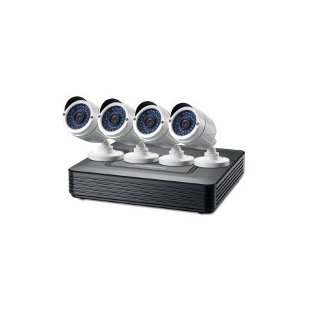 KIT VIDEOVIGILANCIA 1080P LEVEL ONE DSK-4001 4 CANALES 4 CAMARAS INT/EXT + GRABADOR CABLES ILUMINACI