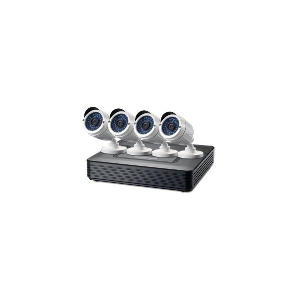KIT VIDEOVIGILANCIA 1080P LEVEL ONE DSK-4001 4 CANALES 4 CAMARAS INT/EXT + GRABADOR CABLES ILUMINACI