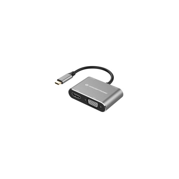 DOCKING USB-C CONCEPTRONIC DONN016 1xHDMI 4K 1xVGA 1xUSB-C PD 100W