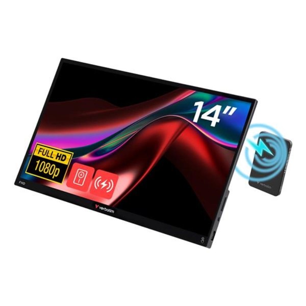 Monitor portatil verbatim 32088 14 pulgadas fhd 120hz + bateria 500mah