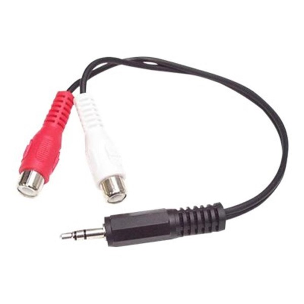 Cable mini jack 3.5mm startech 0.15m - macho - hembra