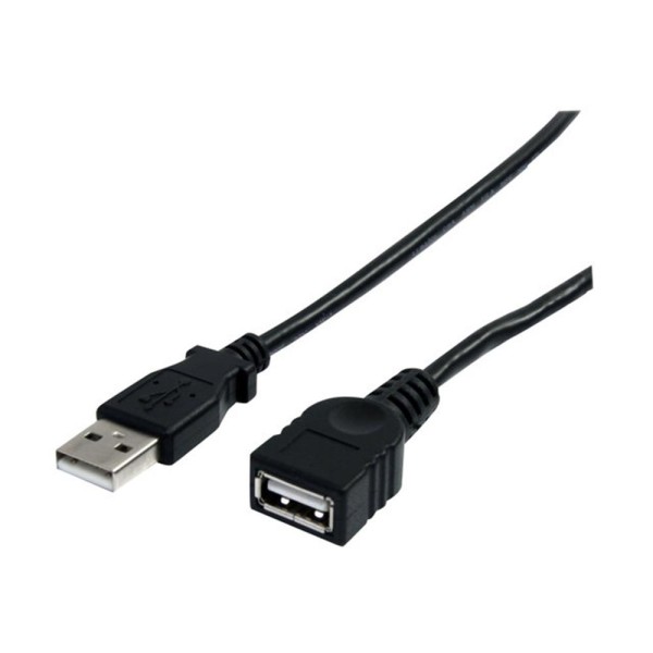 Cable usb 2.0 startech 1.8m - macho - hembra - negro